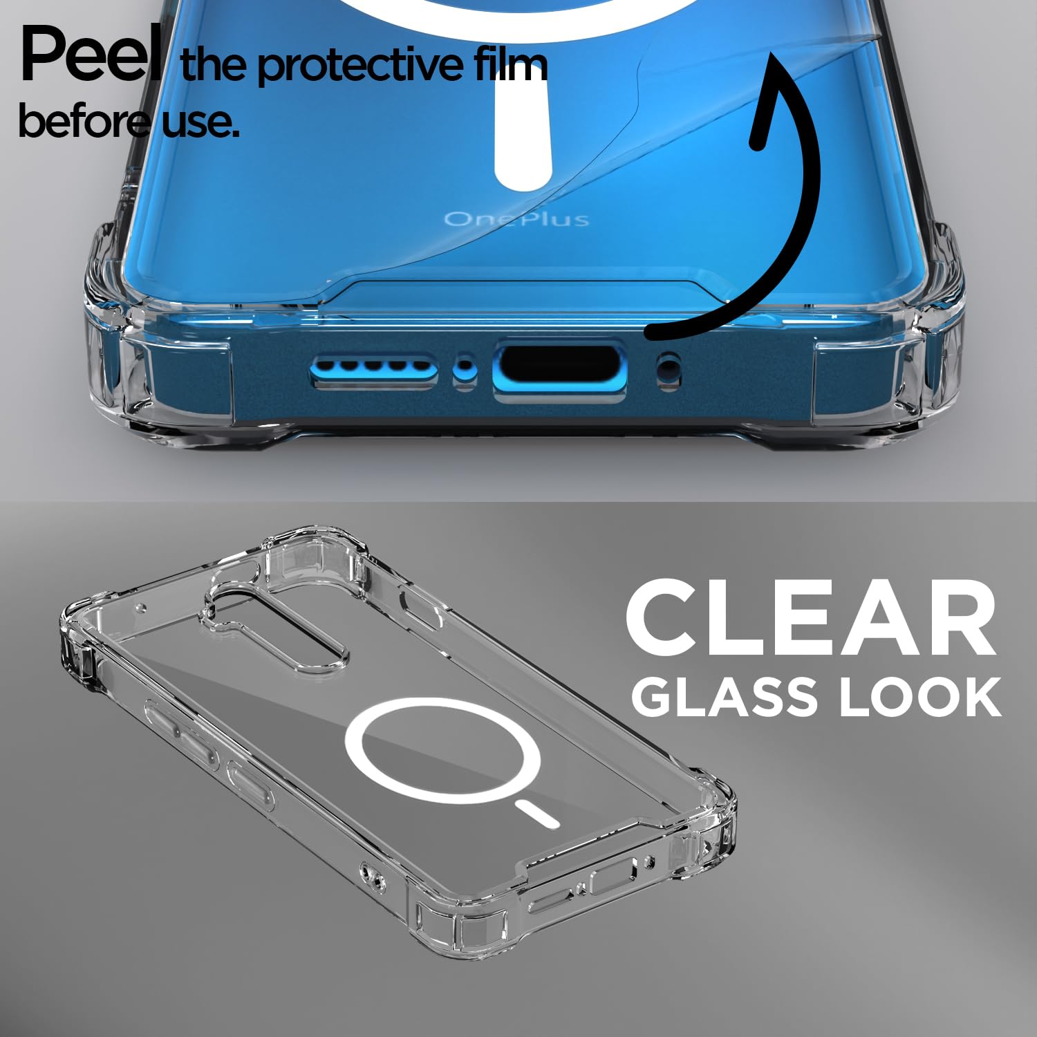 Transparent mag-safe mobile back cover for OnePlus 7T Pro – Pikkme – photo 3