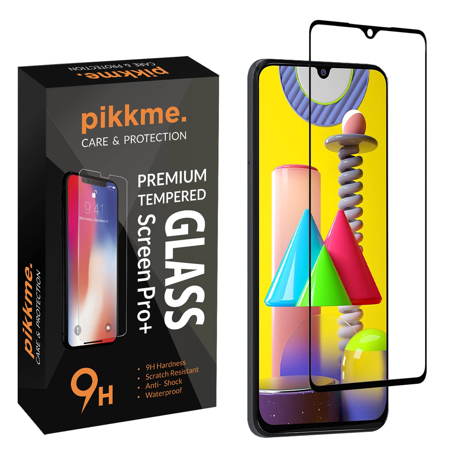 Tempered Glass Screen Protector for Samsung Galaxy M31 / F41 / M31 Prime Edge to Edge Coverage Easy Installation kit
