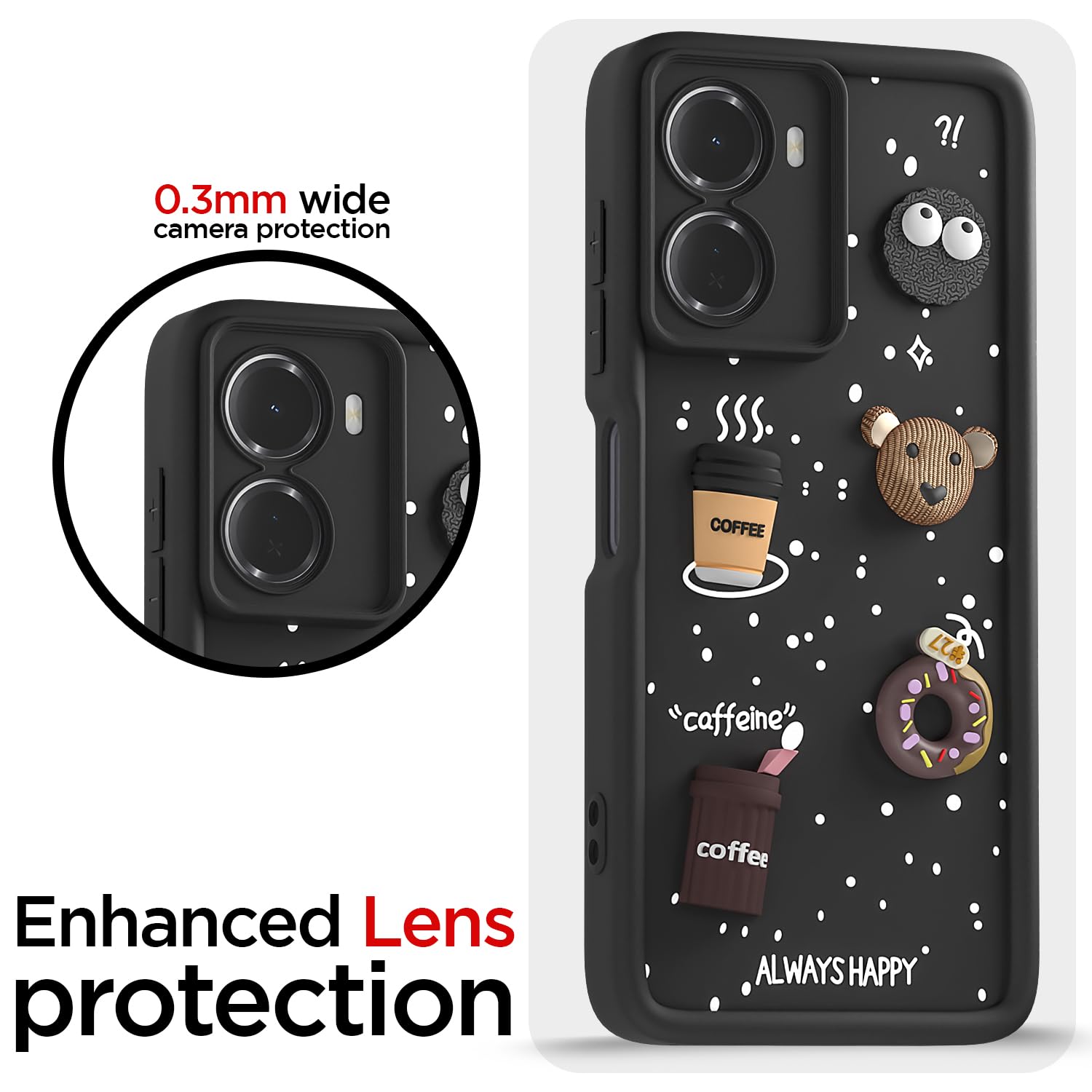 Pikkme black Silicone back cover for Redmi 15A 5G/3D – photo 5