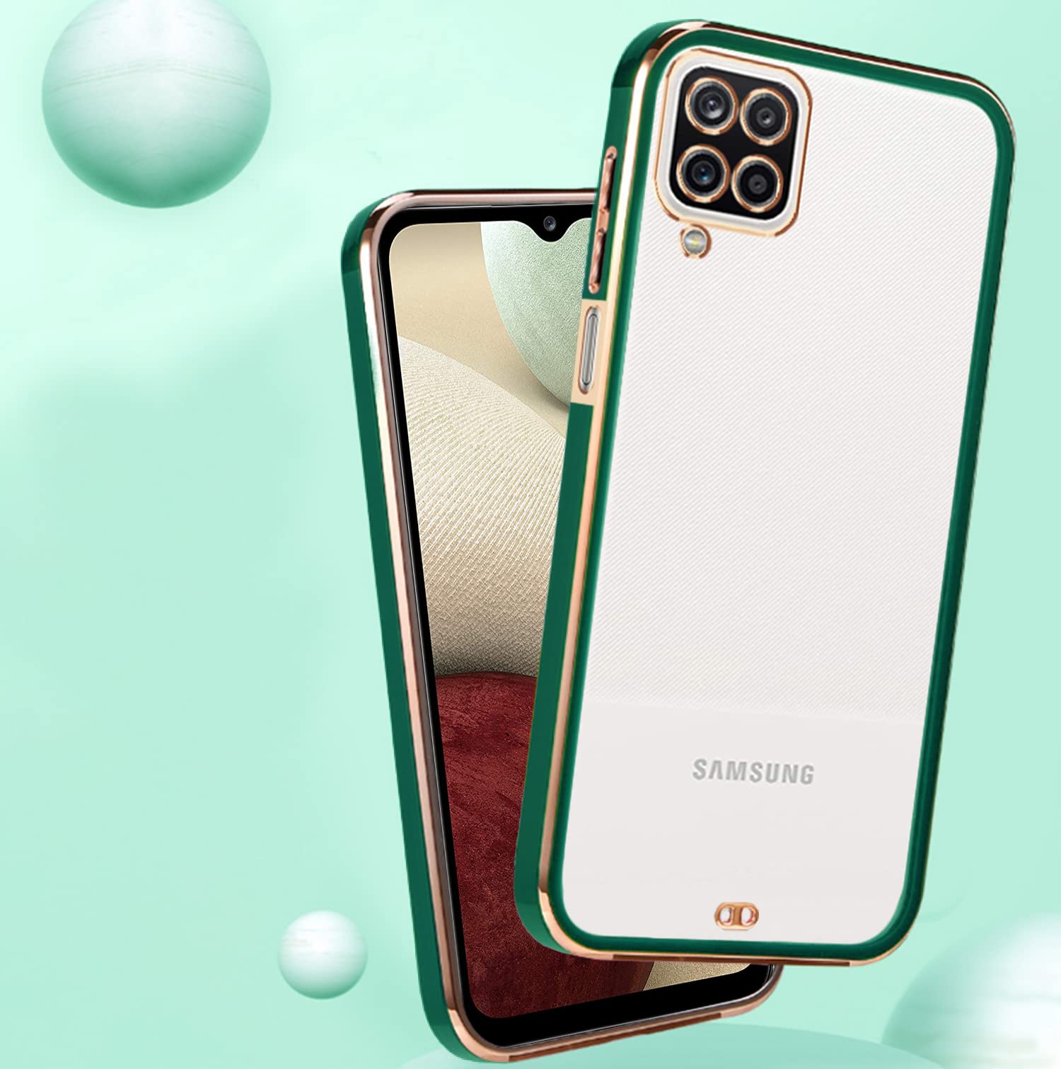 Pikkme Samsung M12/F12/A12 Chrome green phone cover – photo 4
