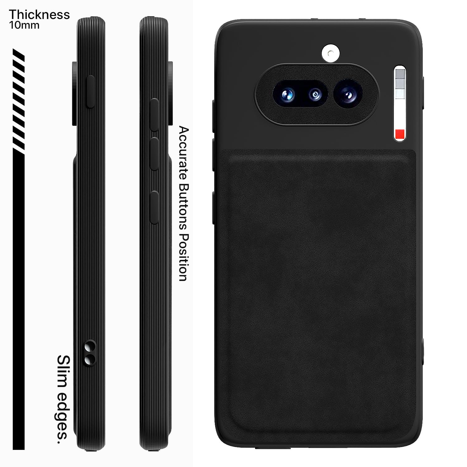 Pikkme black Leather mobile cover for Nothing Phone 4a 5G – photo 3
