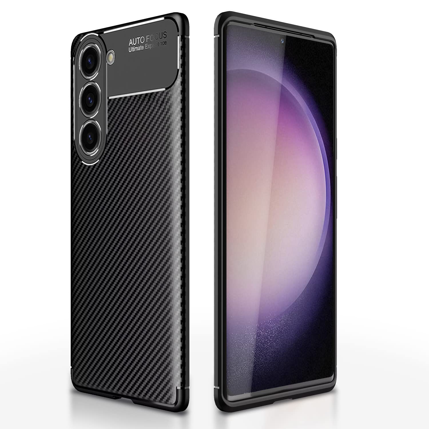Pikkme black Carbon mobile back cover for Samsung S23 5G