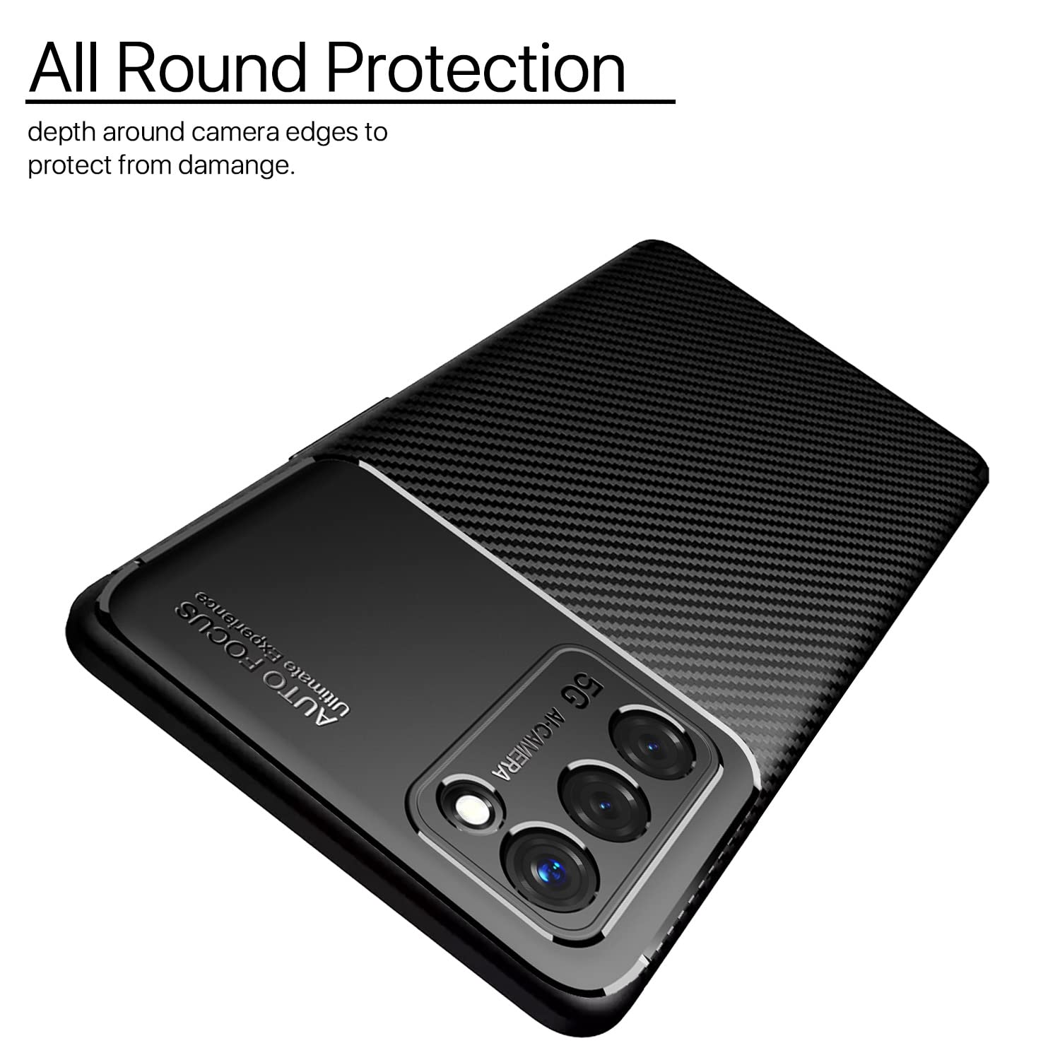 Oppo A55 Carbon mobile cover in black by Pikkme – photo 2