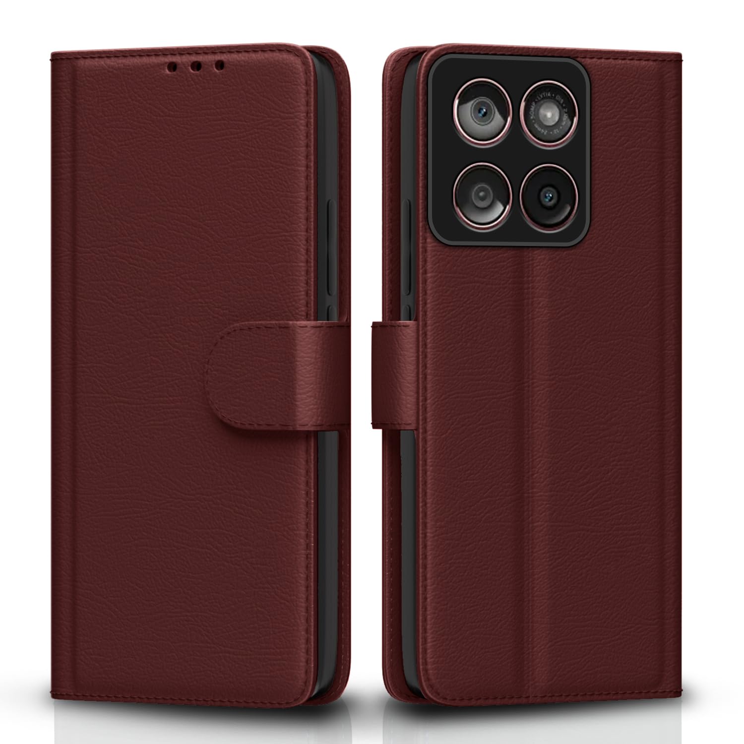 Pikkme Moto Edge 60 fusion 5G Vintage Flip Cover - Brown