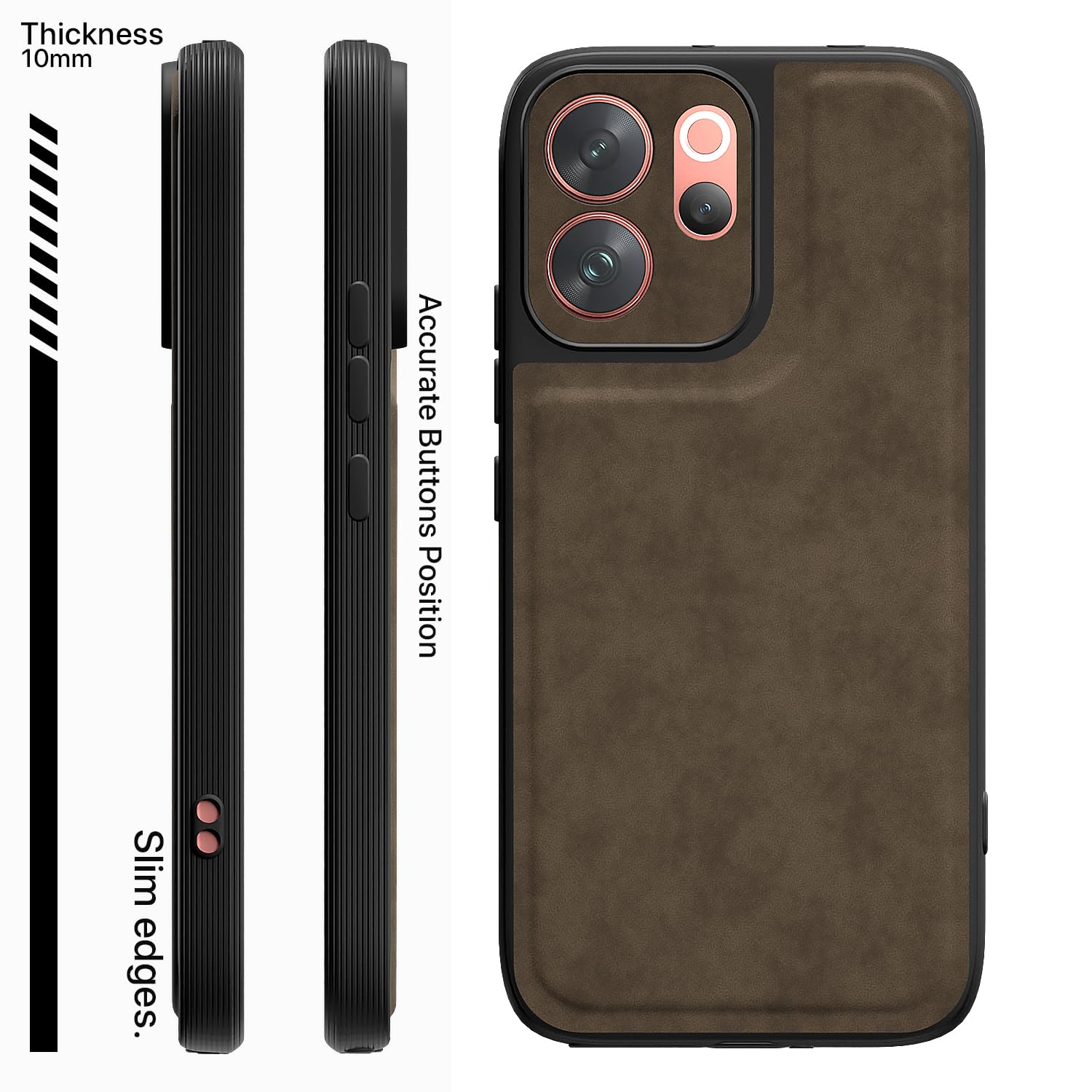 Pikkme Vivo V70 5G Leather coffee mobile cover – photo 3