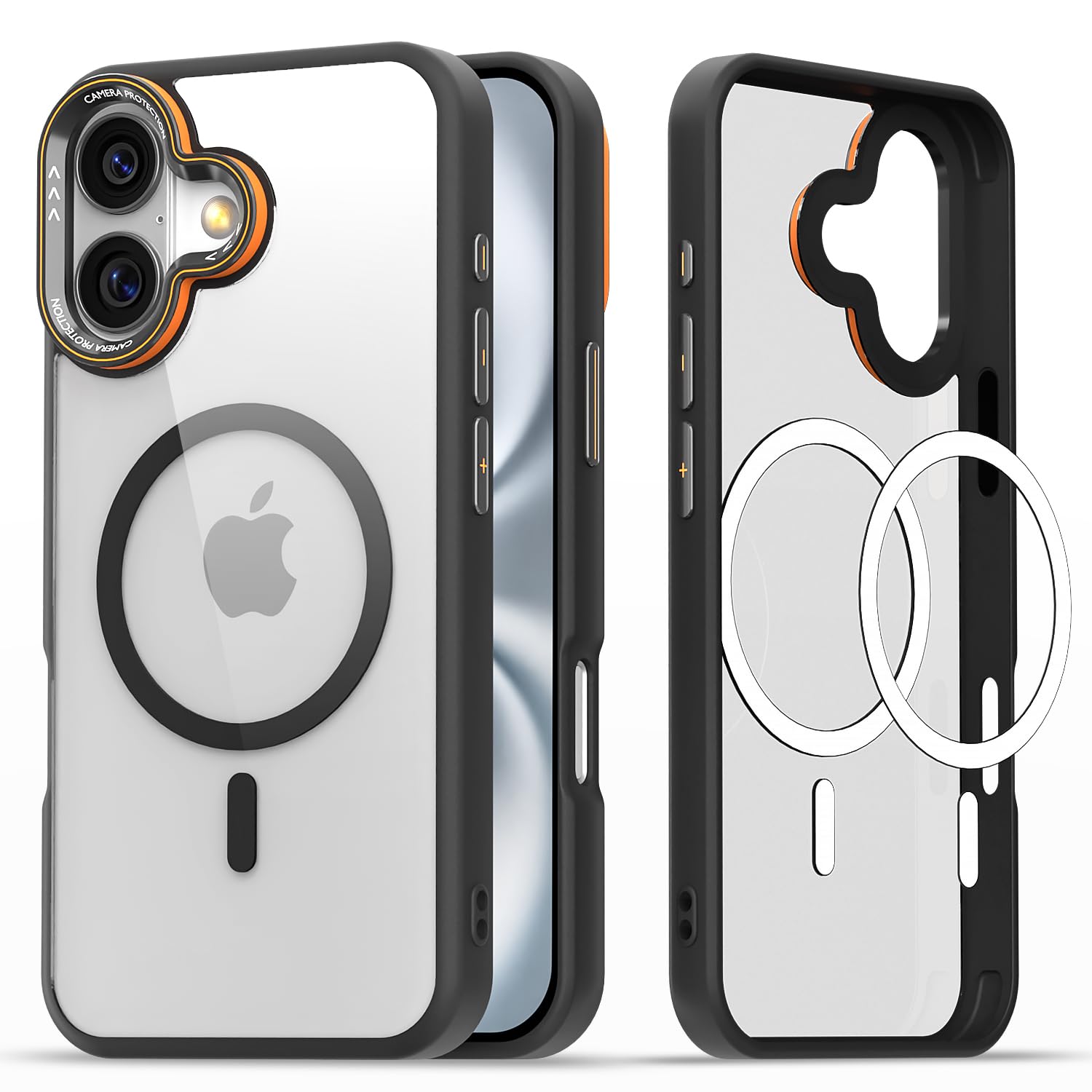 Black mag-safe mobile cover for iPhone 17 – Pikkme