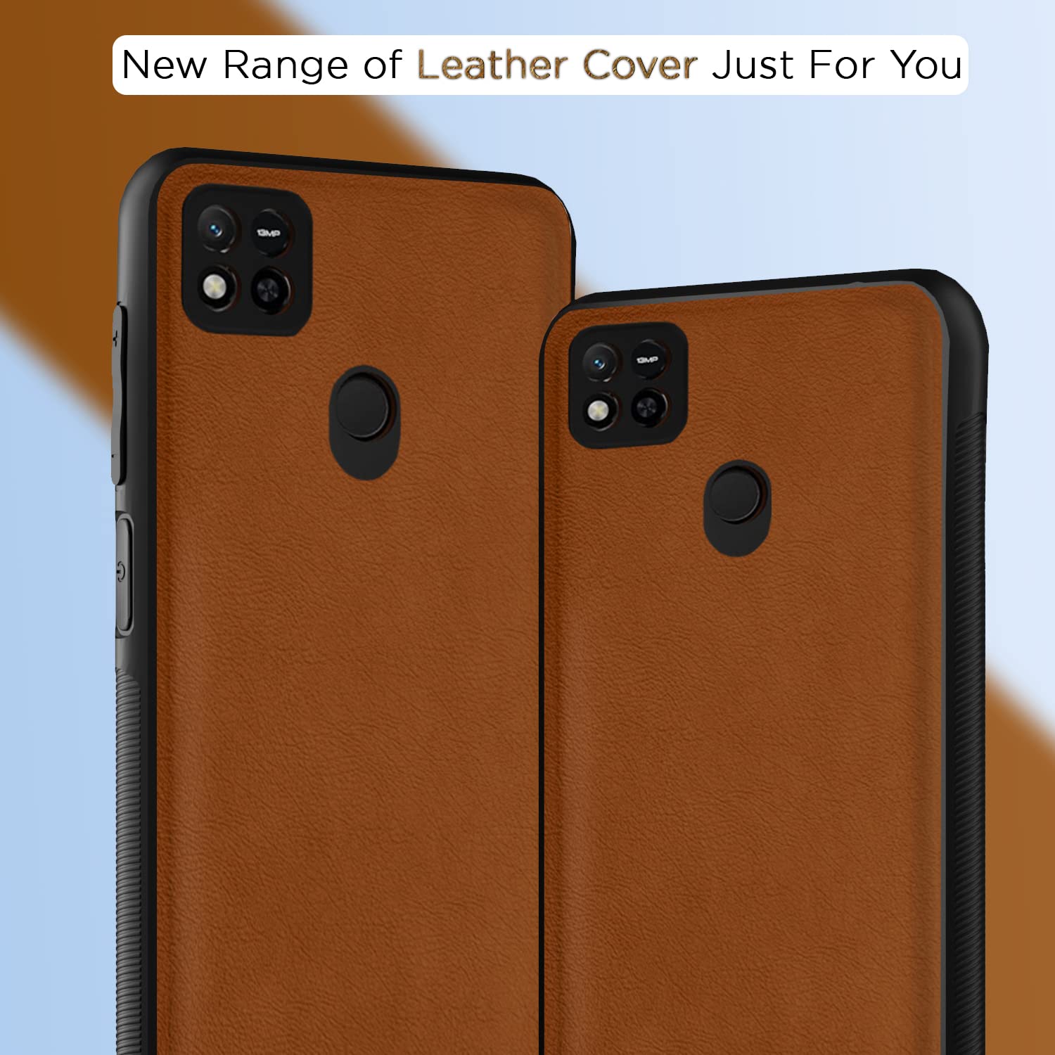 Pikkme Redmi 10A/9/9C Leather camel mobile back cover – photo 7