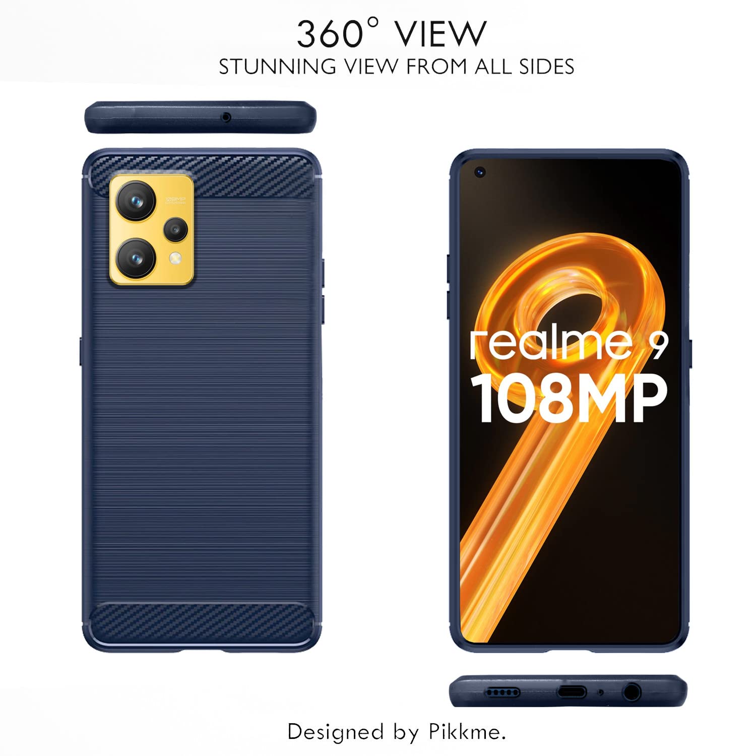 Pikkme Realme 9 4G/9 Pro Plus 5G Hybrid blue back cover – photo 3