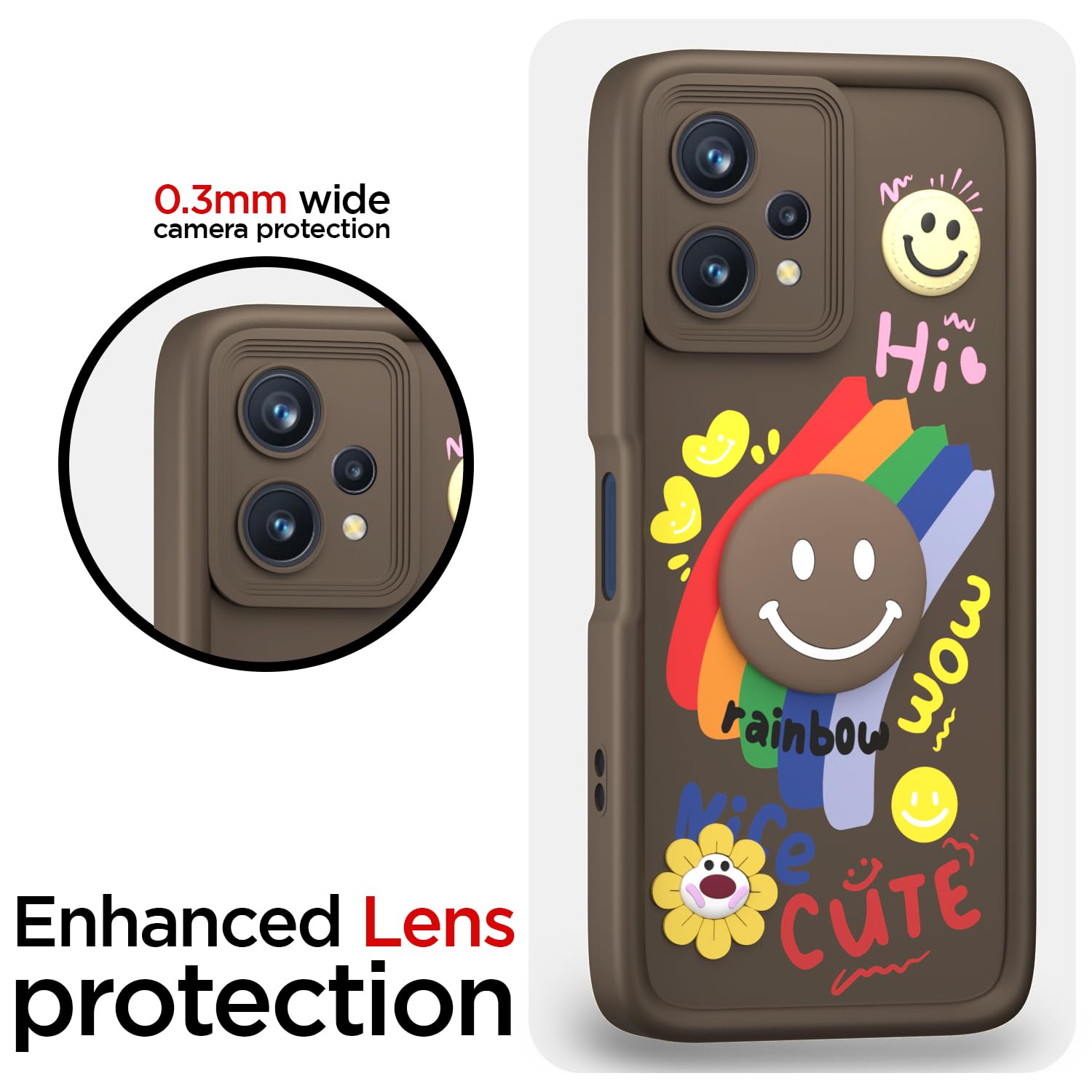 Realme 9 Pro 5G mobile back cover in brown by Pikkme – photo 5