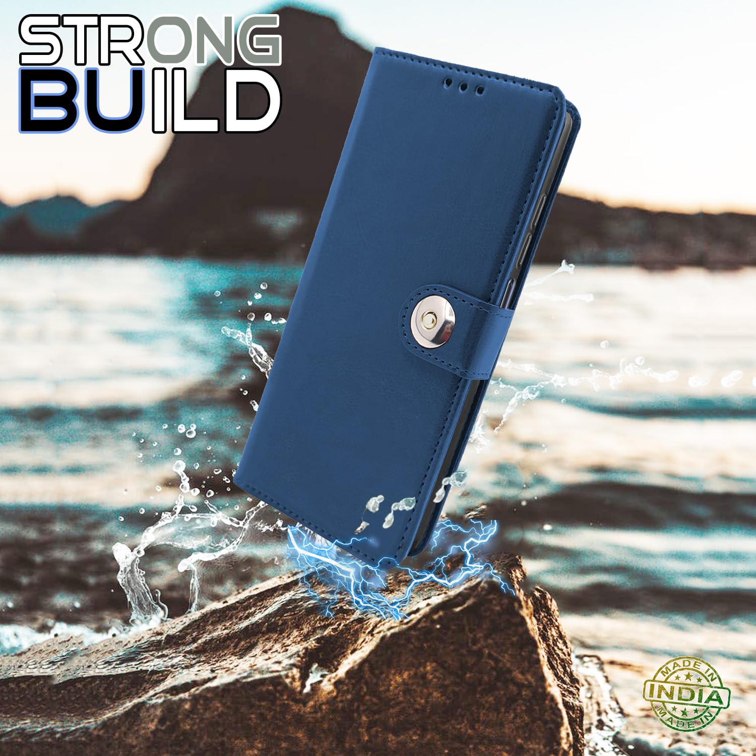 Pikkme Tecno Pova 5/Pova 5 Pro 5G blue mobile flip cover – photo 7