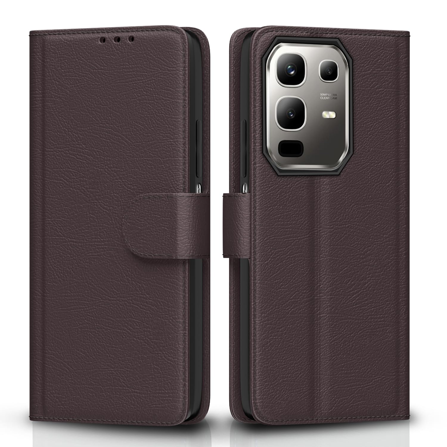 Pikkme Infinix Note 50x 5G Vintage Flip Cover (Coffee)