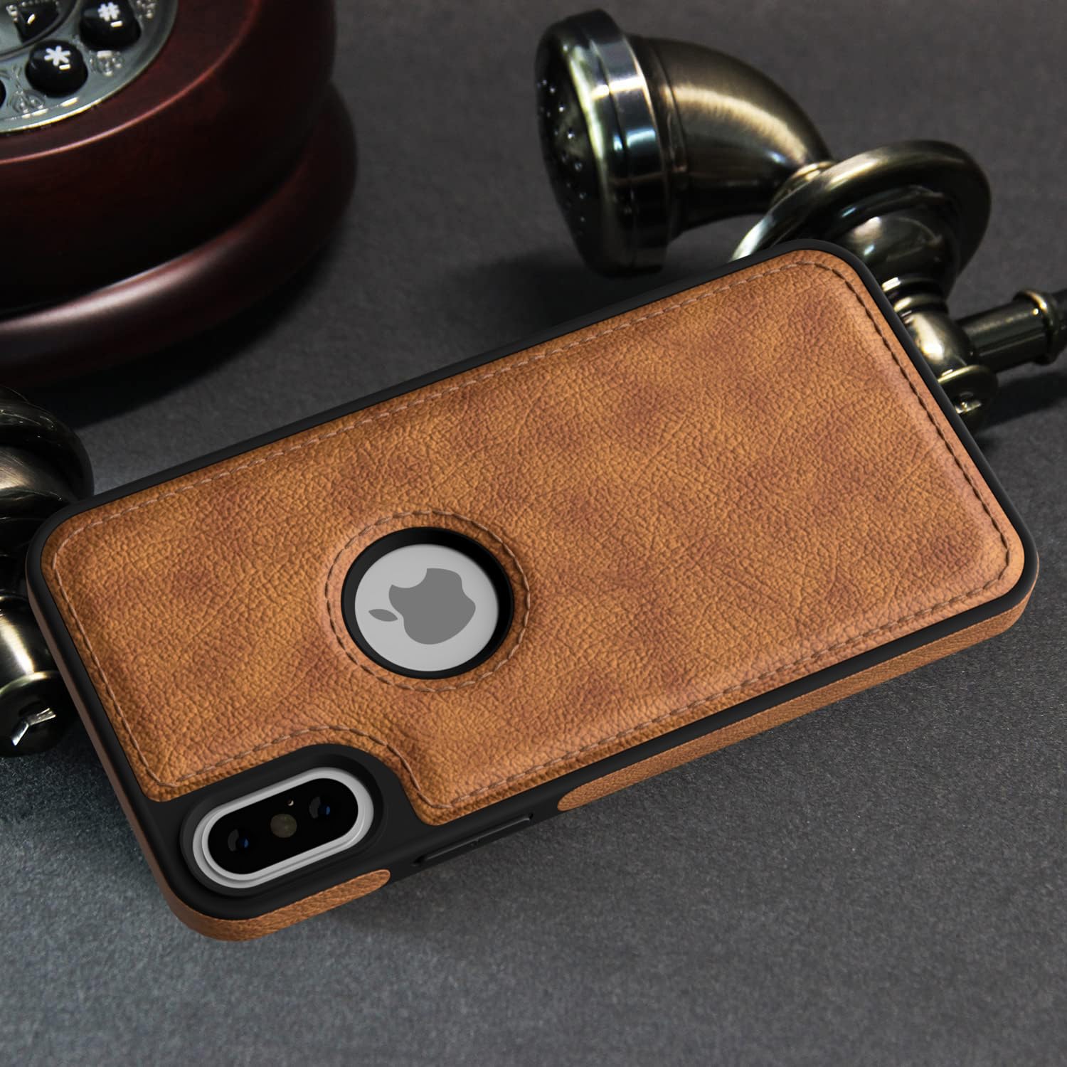 Pikkme iPhone Xs Max Flexible Pu Leather Back Case | Brown