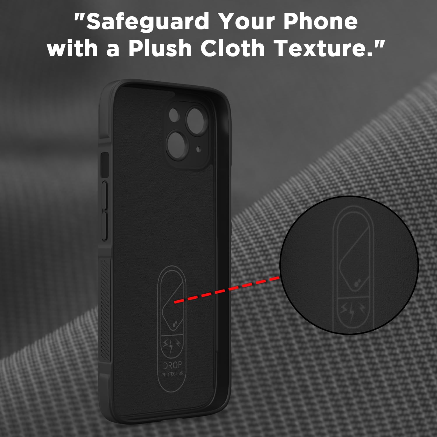 Pikkme iPhone 14 ZigZag Soft matte Liquid Silicone Back Cover (Black)