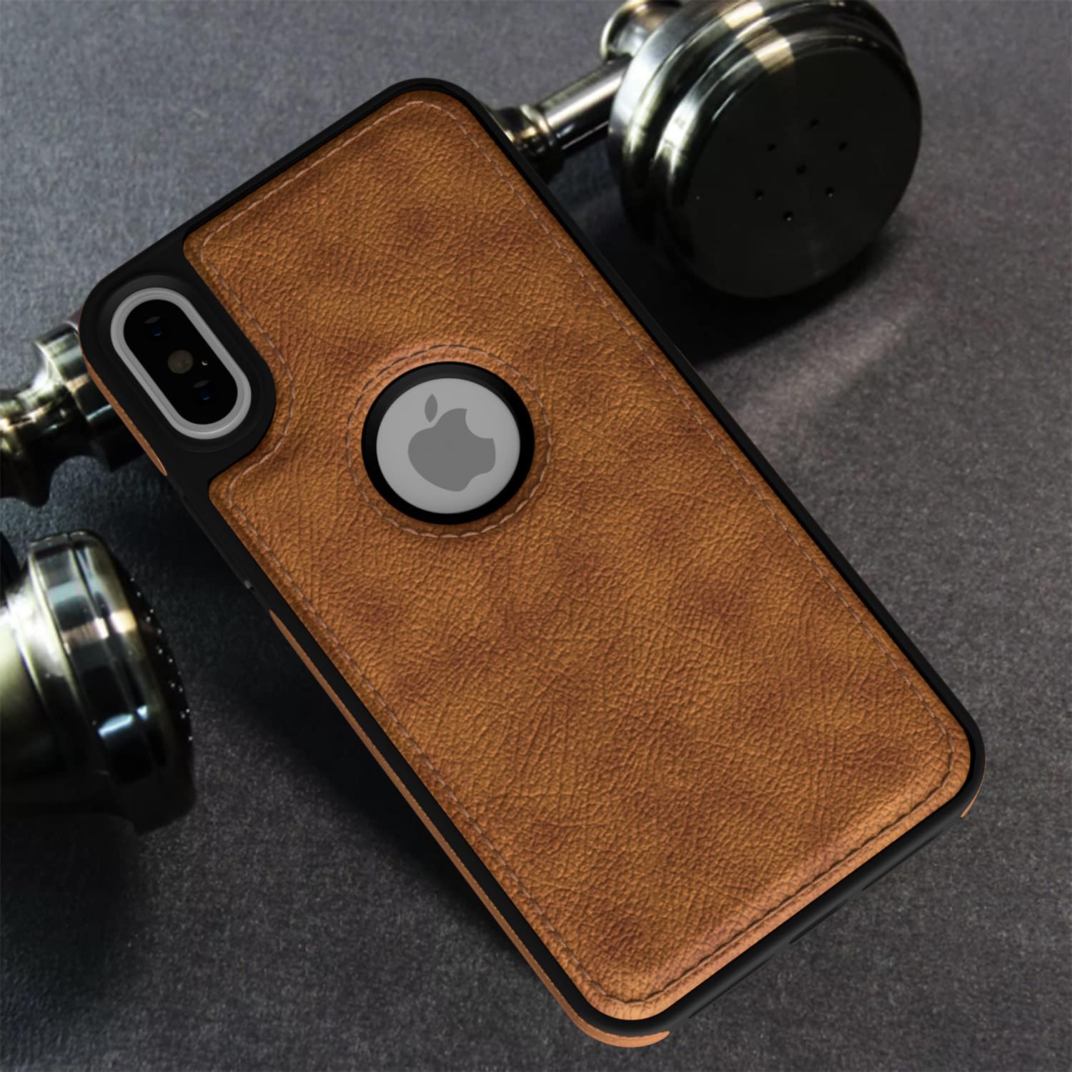 Pikkme iPhone Xs Max Flexible Pu Leather Back Case | Brown