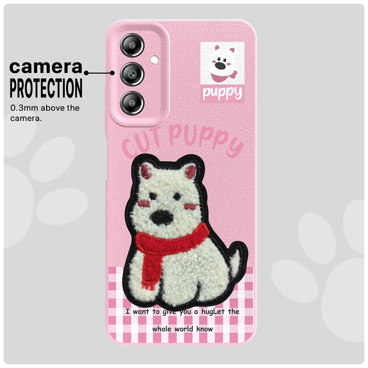 Pikkme pink Plush Patch back cover for Samsung A14 4G/A14 5G – photo 6
