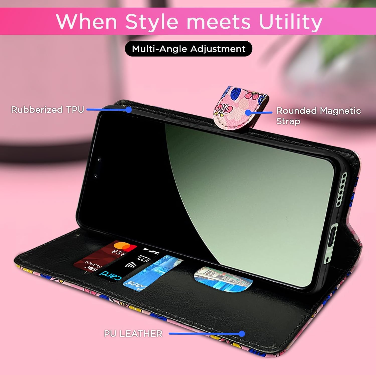 Pikkme Xiaomi Civi 4 Pro 5G, Xiaomi 14 Civi 5G Flip Cover (Pink)