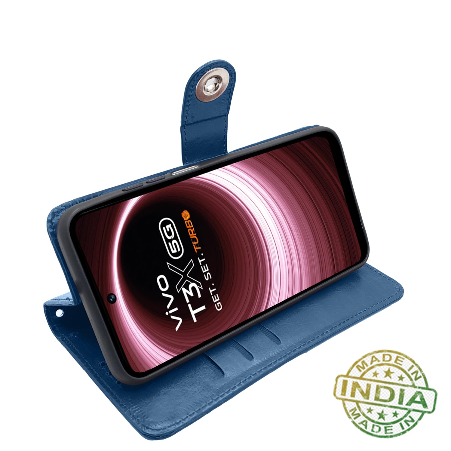 Vivo T3x/Y200i 5G flip cover in blue by Pikkme – photo 5