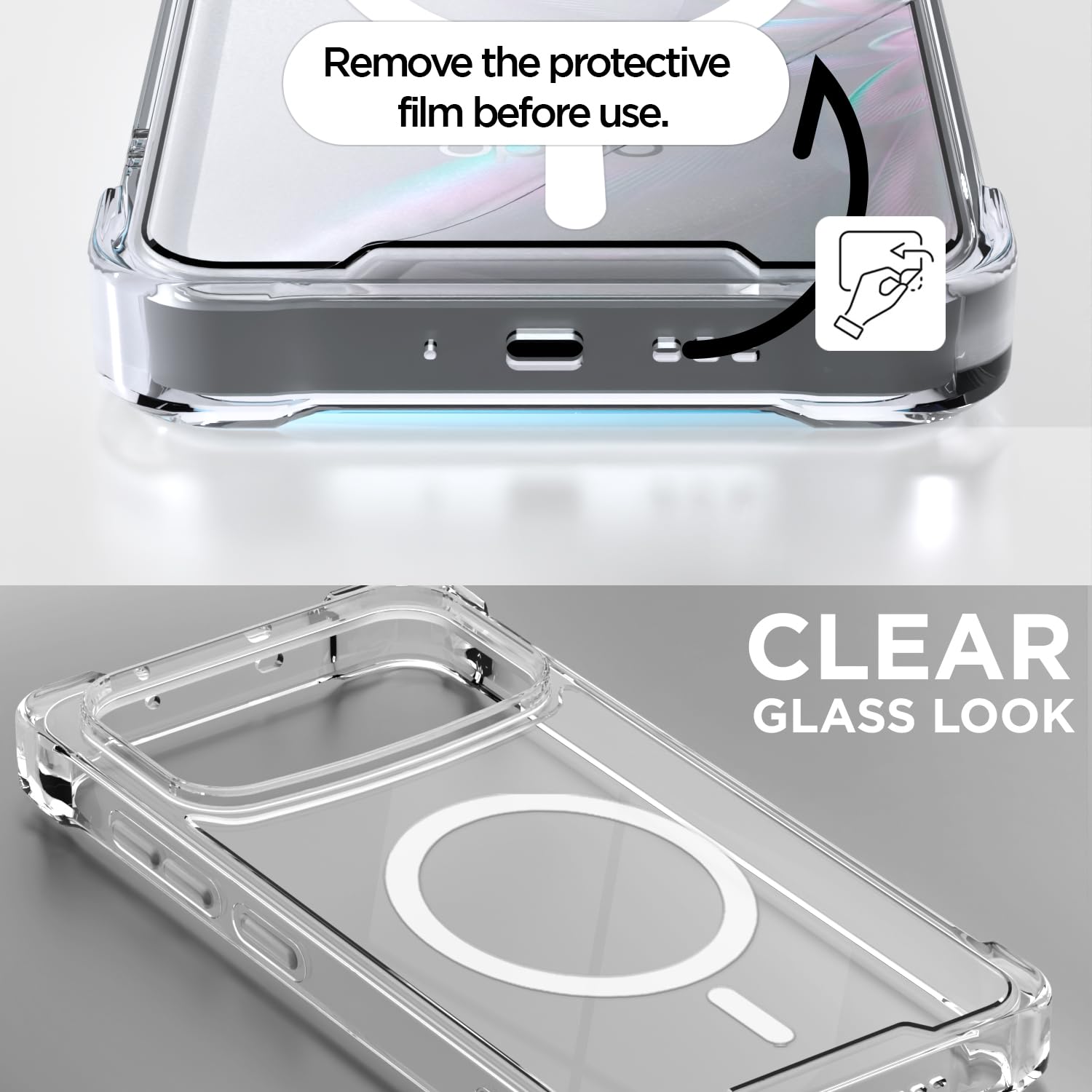 Pikkme transparent mag-safe MagSafe phone cover for Oppo F33 Pro 5G – photo 3