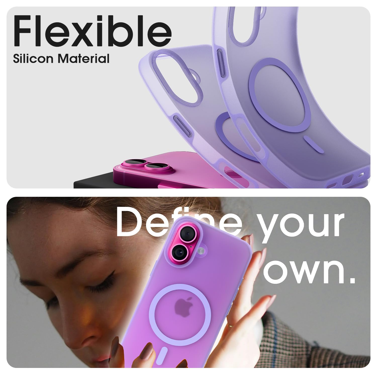 Pikkme light purple Soft Silicone phone cover for iPhone 16 – photo 5
