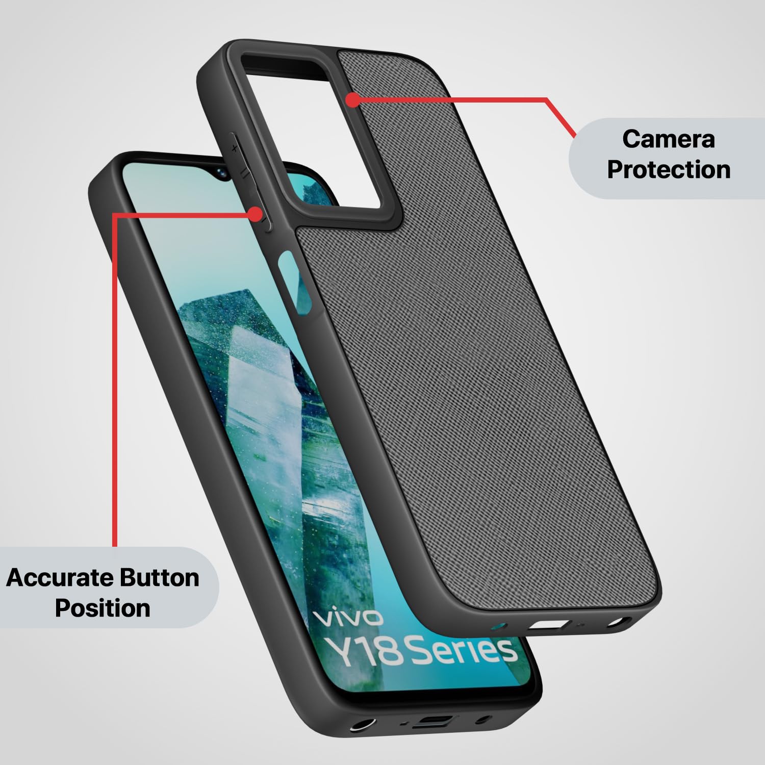 Pikkme iQOO Z9 Lite 5G/Vivo T3 Lite 5G/Vivo Y18/Y18e/Y03 grey back cover – photo 3