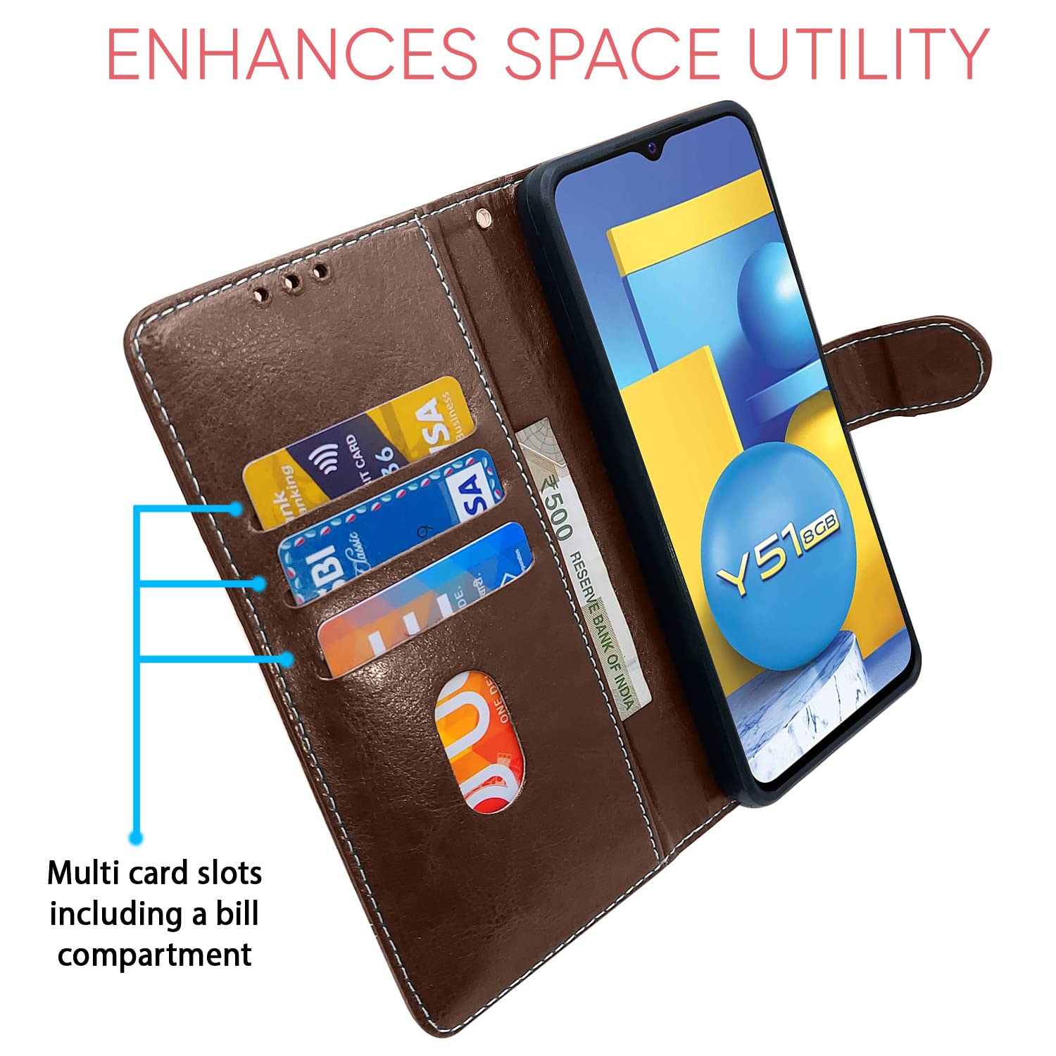 Pikkme brown & coffee flip case for Vivo Y51/Y31 – photo 3