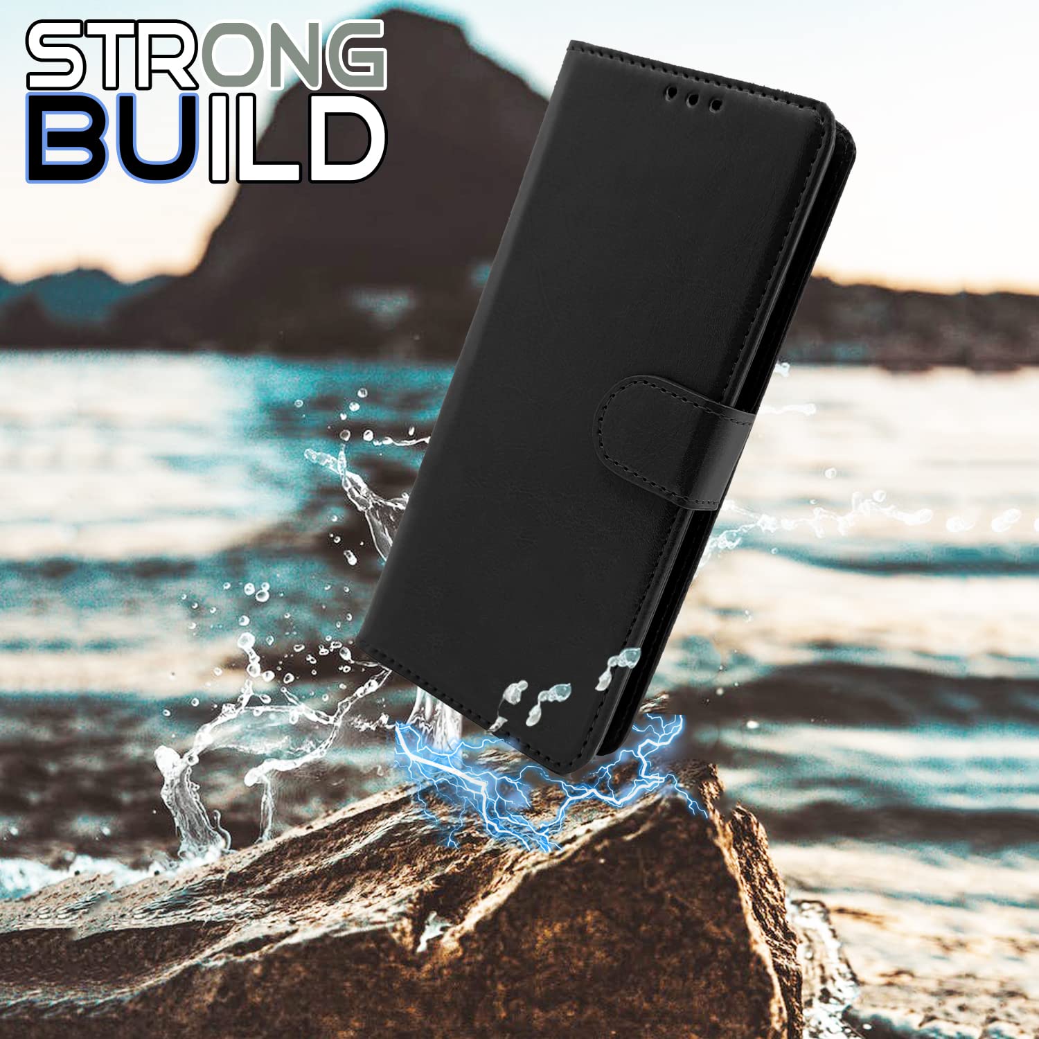 Pikkme Galaxy J5 Prime Vintage Flip Cover (Black)