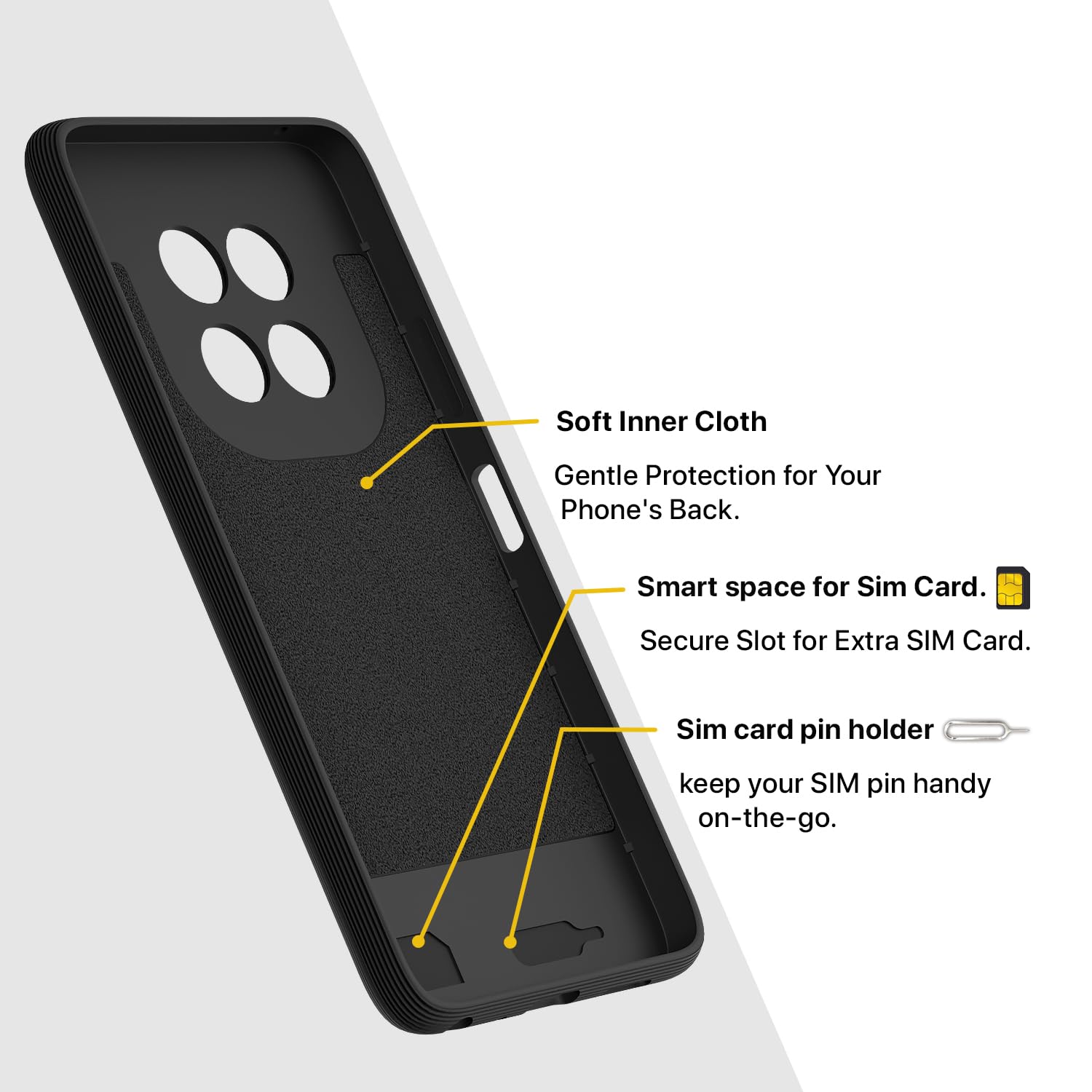 Pikkme Realme C63 5G Gencase Back Cover (Black)