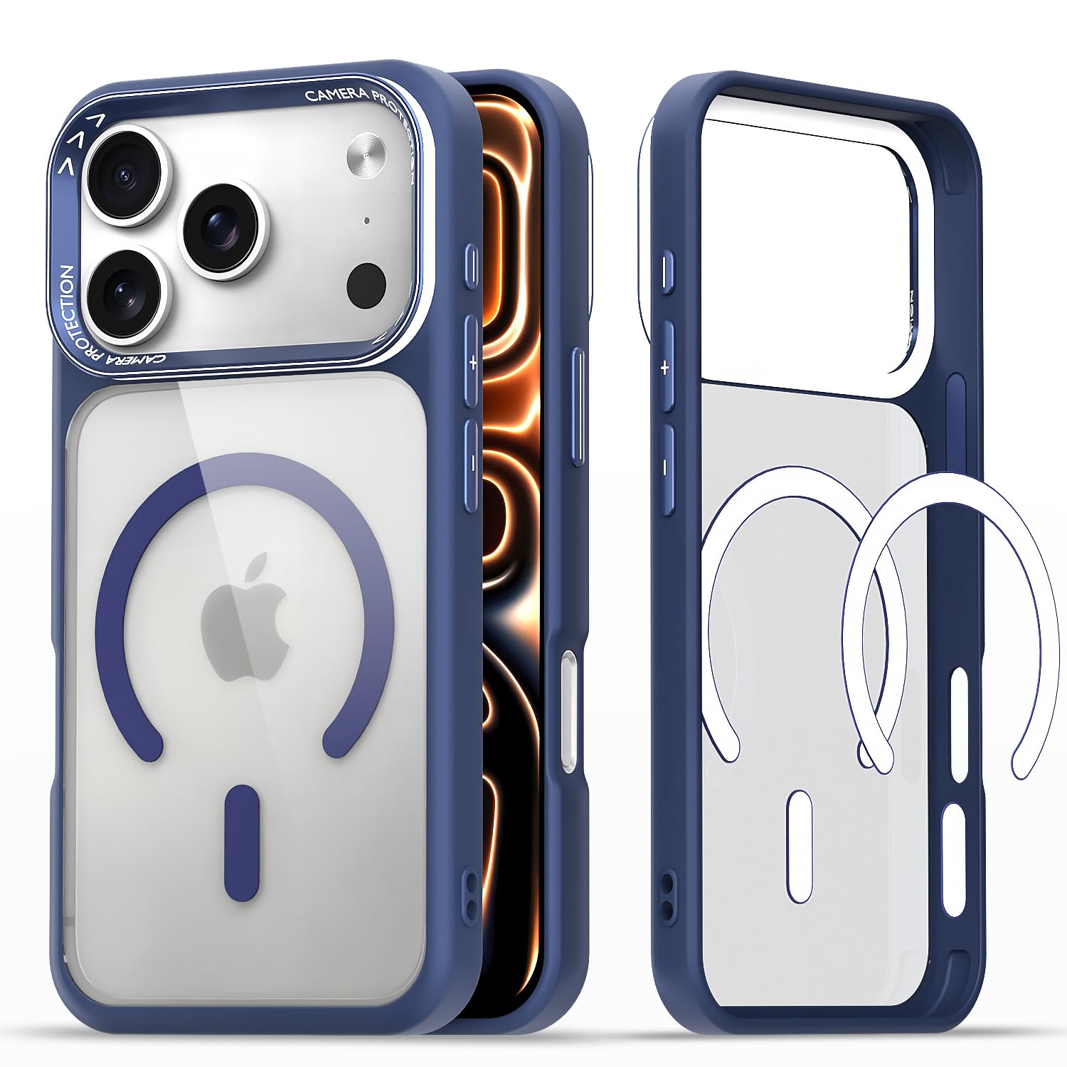 iPhone 17 Pro Max back cover in blue mag-safe by Pikkme
