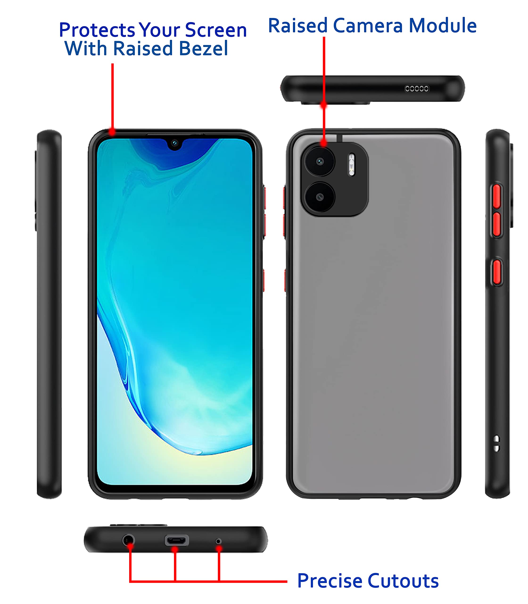 Pikkme Redmi A1/A2 black mobile back cover – photo 3