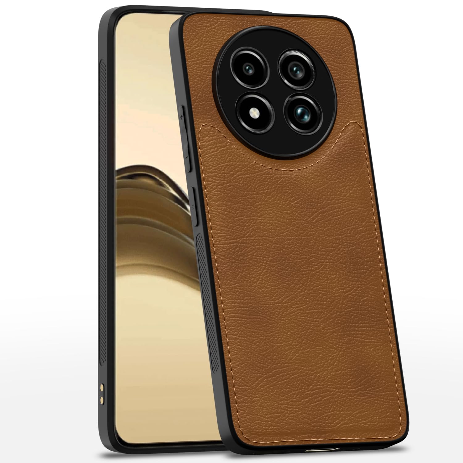 Realme 13 Pro / 13 Pro Plus 5G LeatherBack Back Cover – Brown