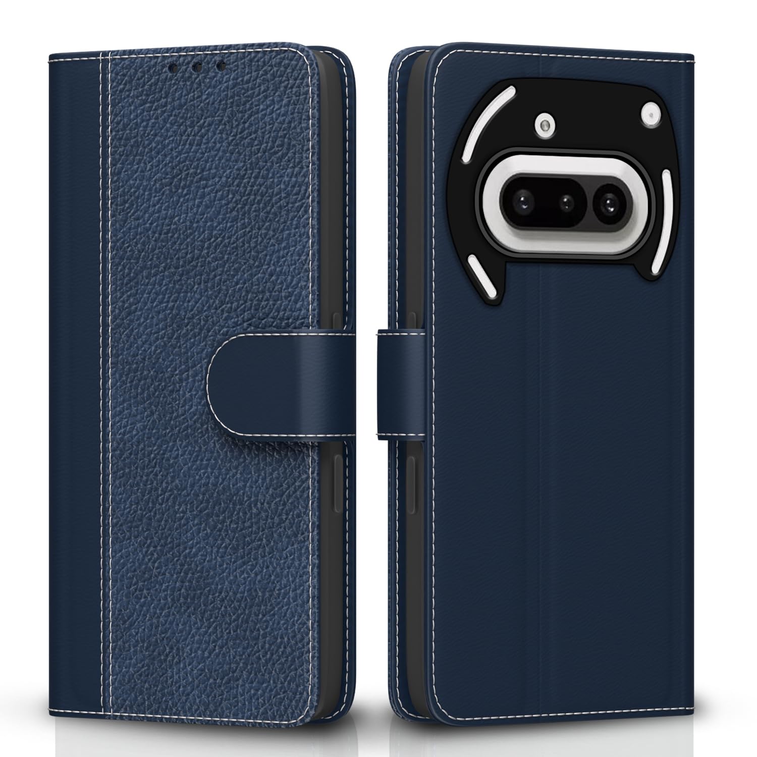 Pikkme Nothing Phone 3a 5G Vintage Flip Cover (Blue)