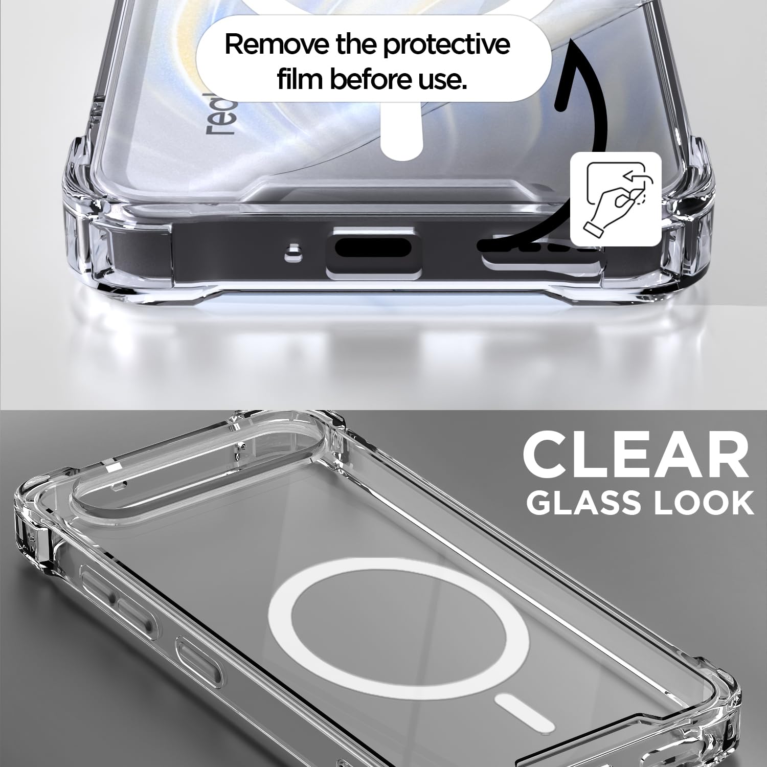 Pikkme transparent mag-safe MagSafe mobile back cover for Realme 16 5G – photo 3