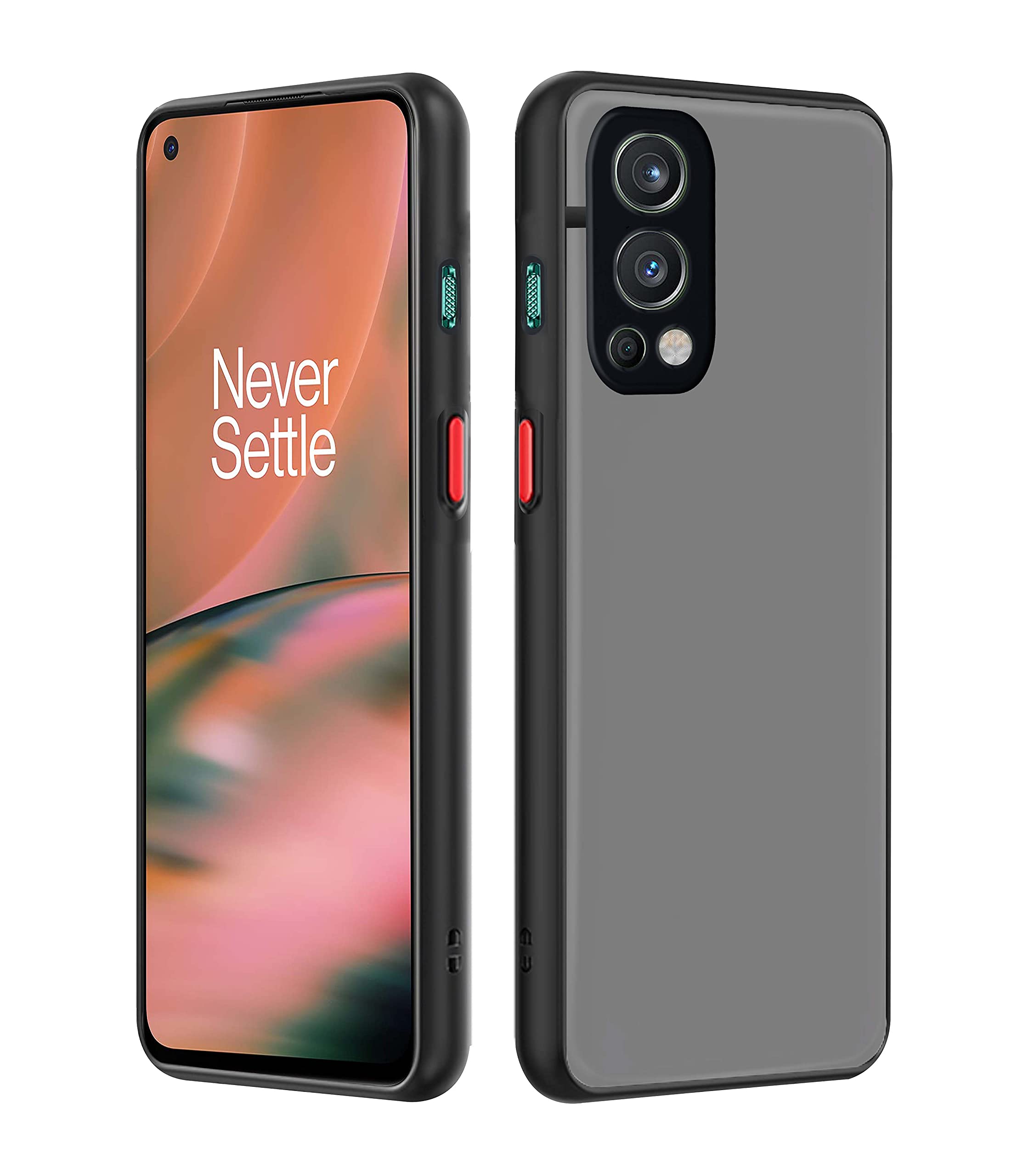 Black mobile back cover for OnePlus Nord 2/Nord 2 5G – Pikkme