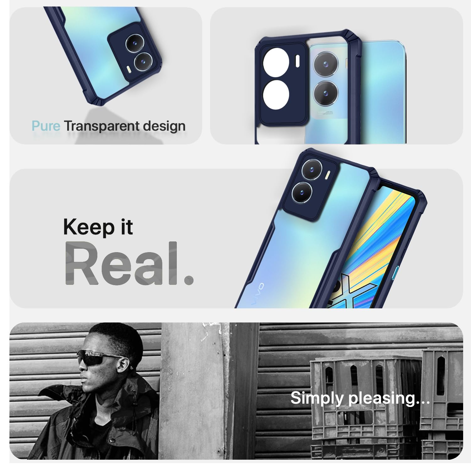 Pikkme Vivo Y16/T2x/Y56 Hybrid blue mobile back cover – photo 4