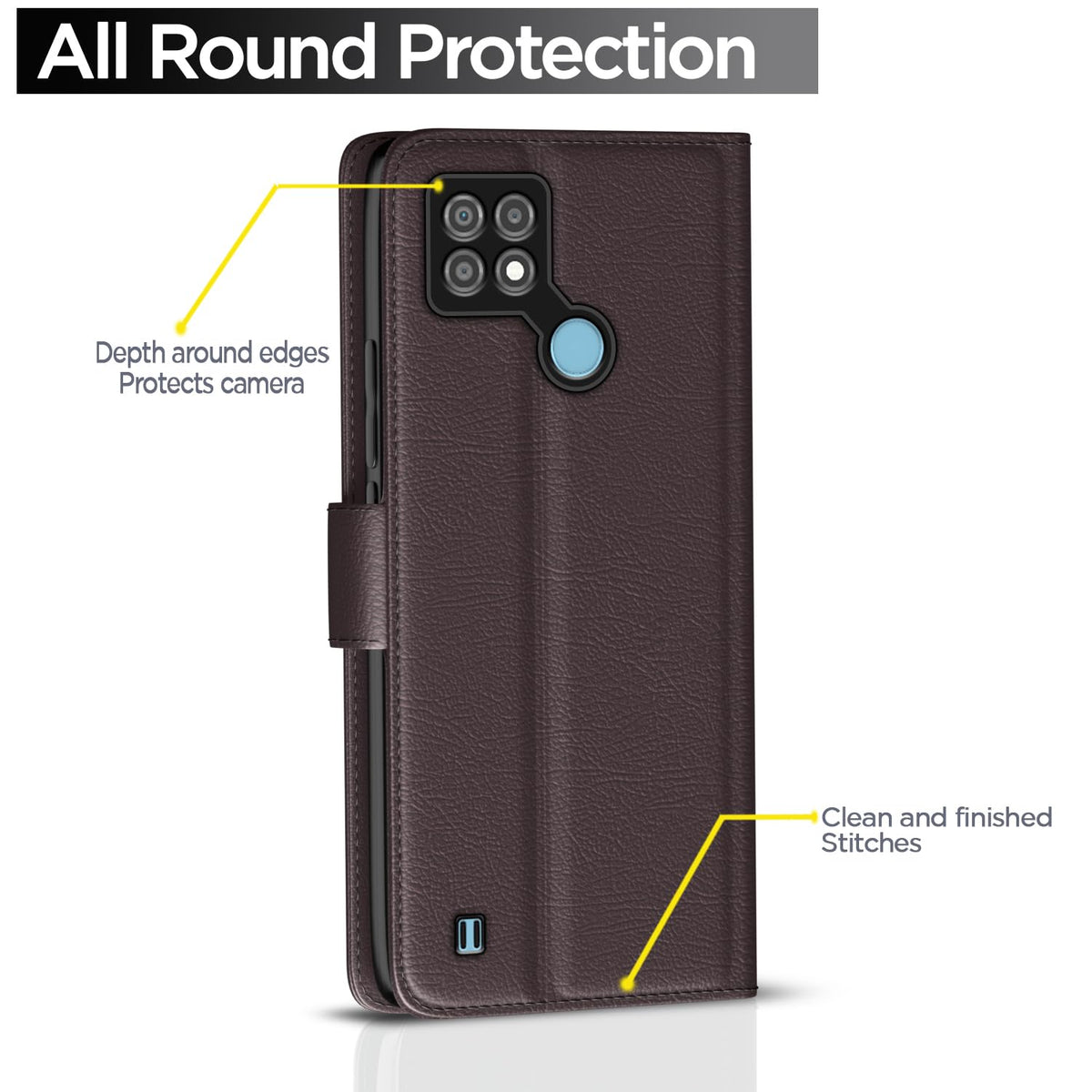 Coffee Wallet flip case for Realme C21Y – Pikkme – photo 4