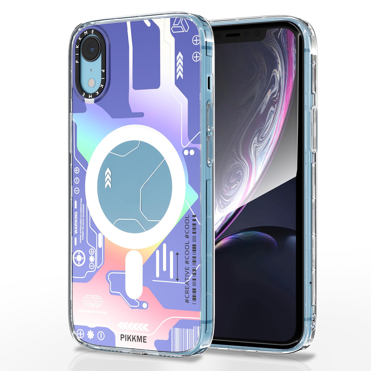 iPhone XR Printmagsafe Back Cover -Blue