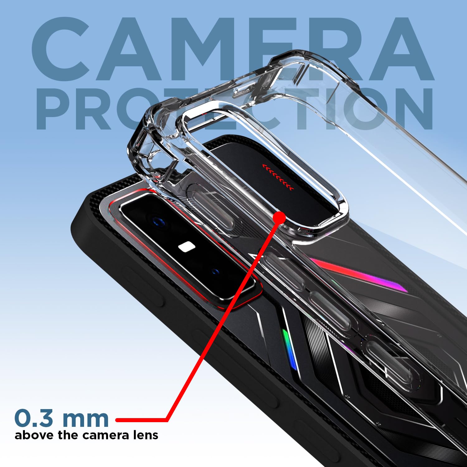 Pikkme Infinix GT 30 Pro 5G PC + TPU Crystal Clear Transparent Back Cover (Transparent)