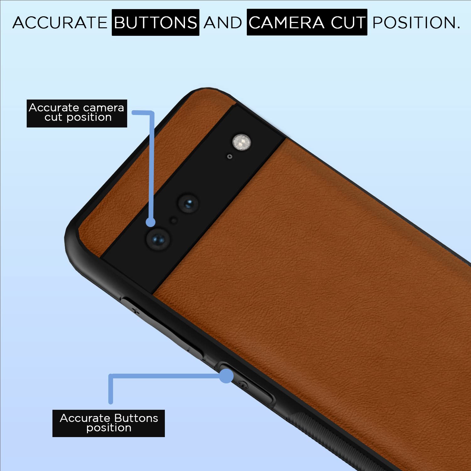 Pikkme camel Leather mobile cover for Google Pixel 7 – photo 6