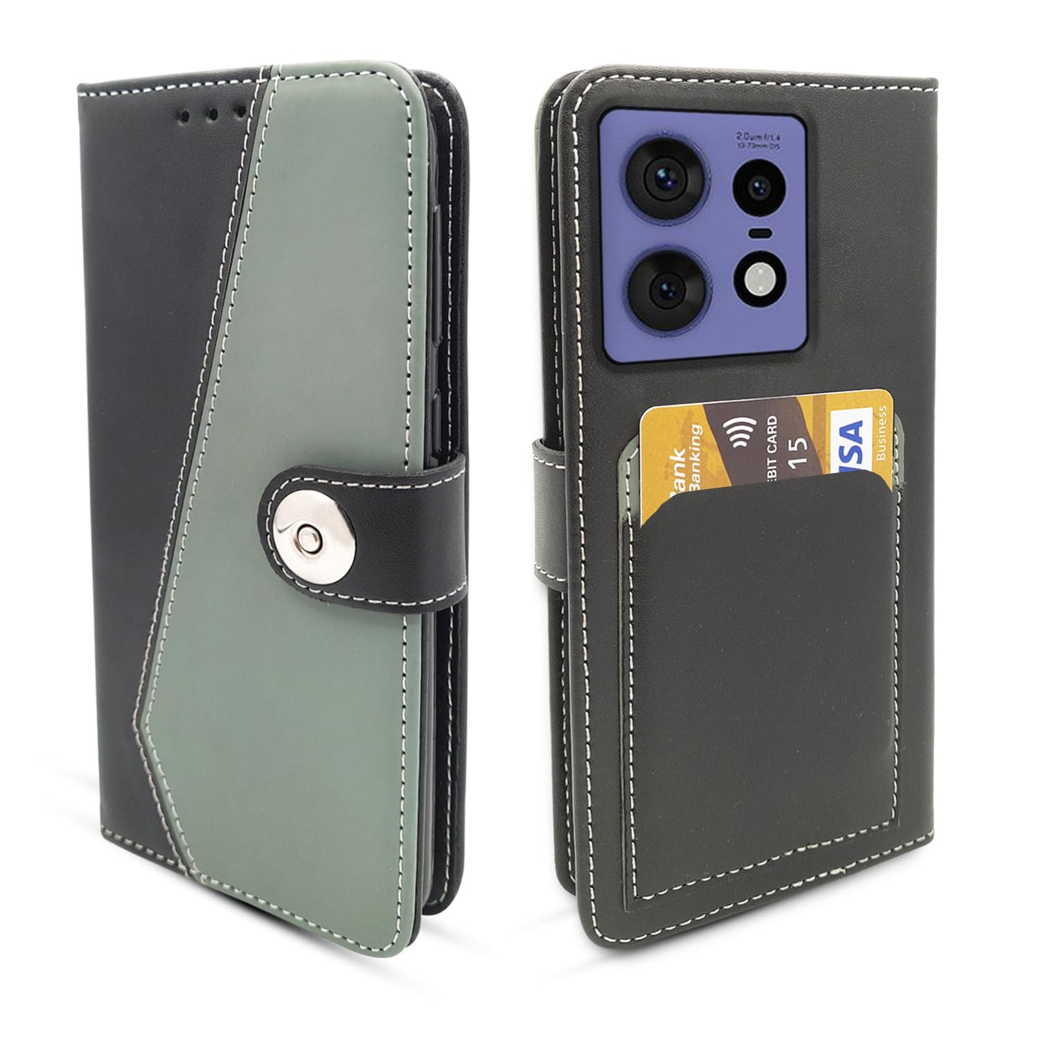 Moto Edge 50 Pro 5G Contrast Flip Cover -Grey