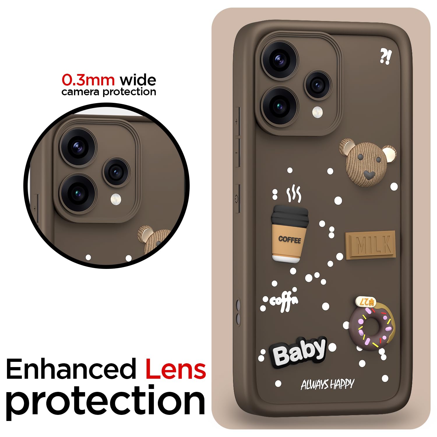 Pikkme brown Silicone phone cover for Oppo Reno 15 5G/3D – photo 5