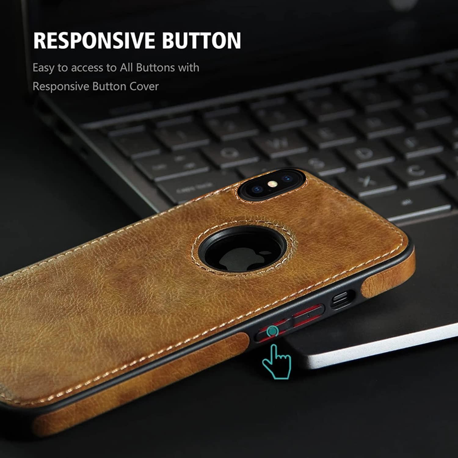 Brown Leather mobile back cover for iPhone XS Max – Pikkme – photo 4