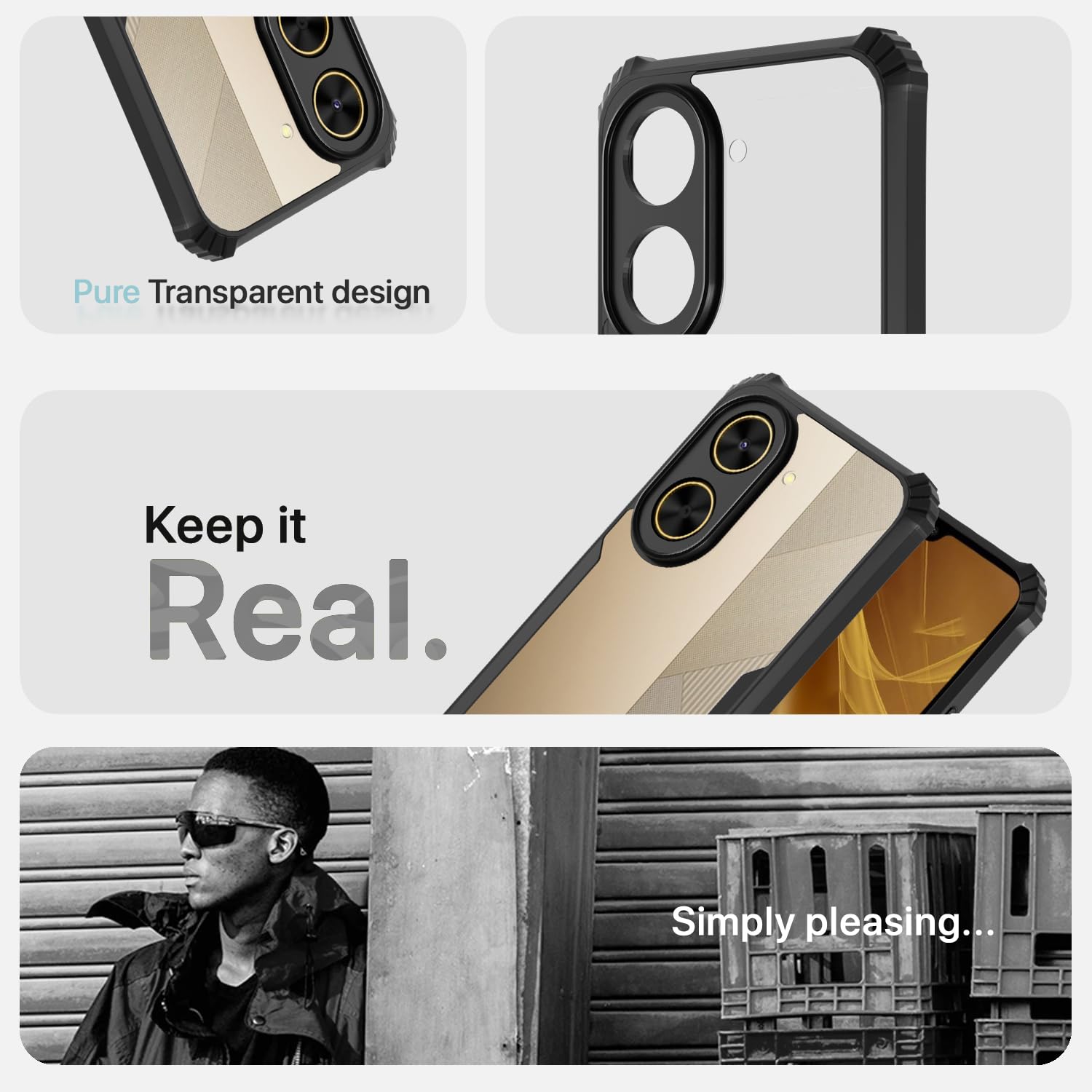 Pikkme Redmi A5/Poco C71 Eagle Back Cover (Black)