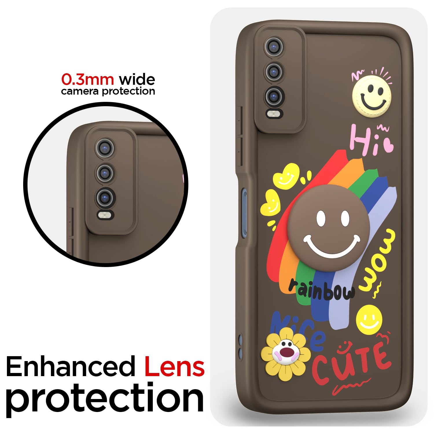 Brown Soft Silicone mobile back cover for Vivo Y12s/Y20/Y20i/Y20G – Pikkme – photo 5