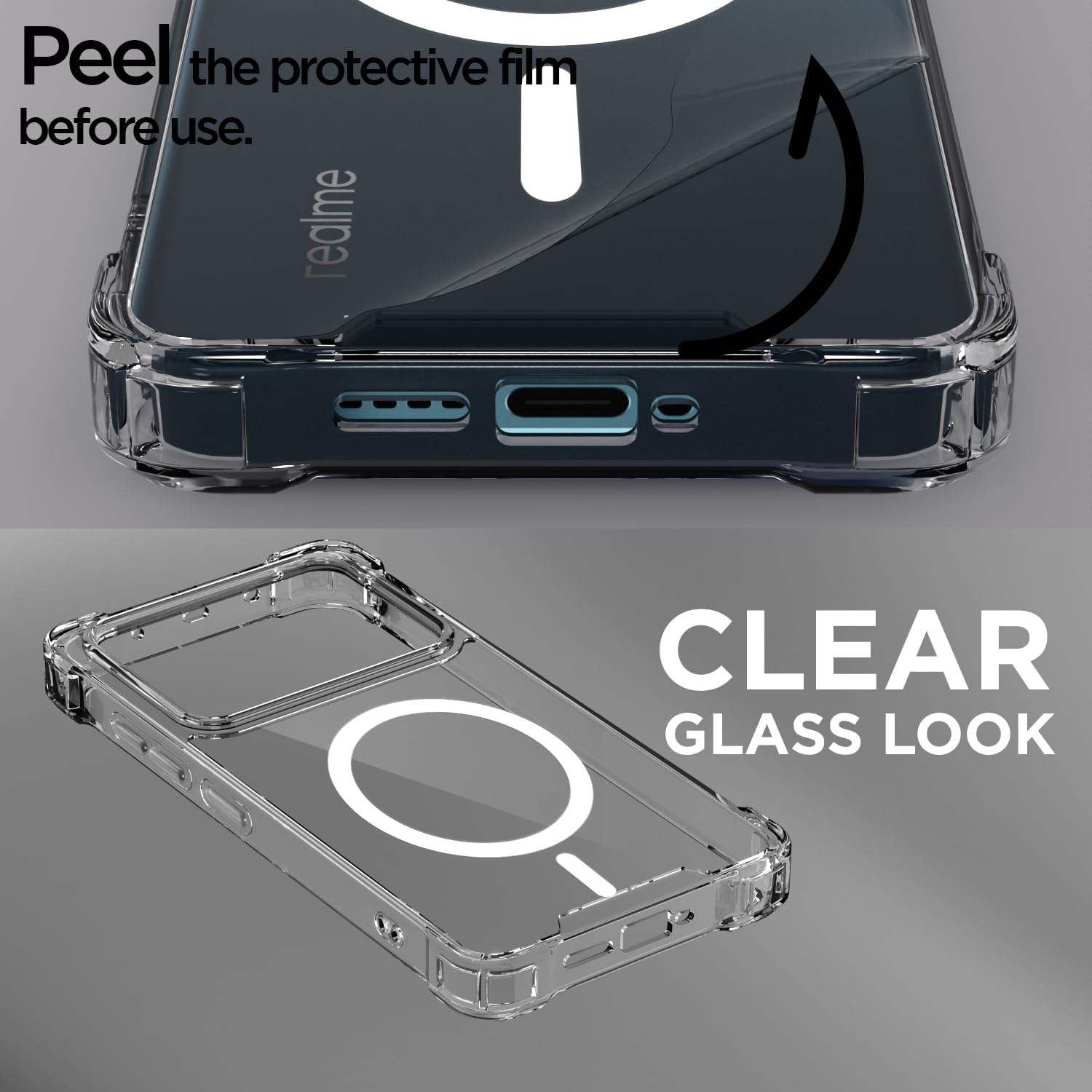 Realme P4 Pro 5G MagSafe back cover in transparent mag-safe by Pikkme – photo 3