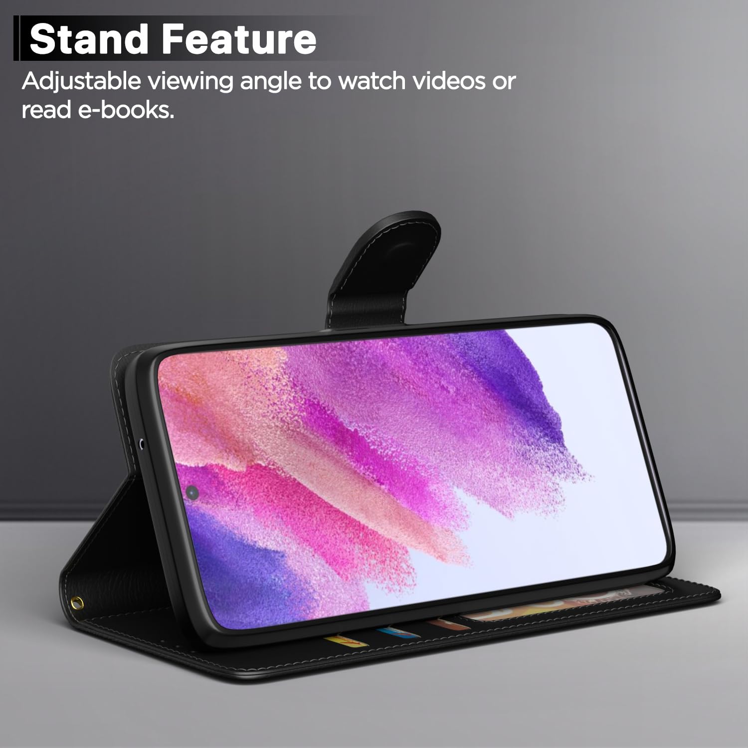 Pikkme Samsung S21 FE 5G black mobile flip cover – photo 3