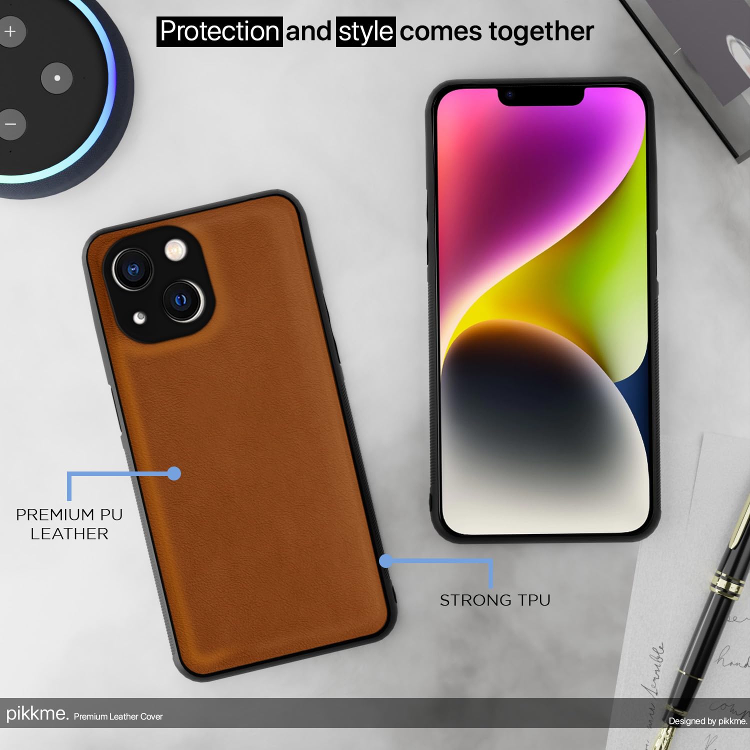 iPhone 14 back cover in camel by Pikkme – photo 4
