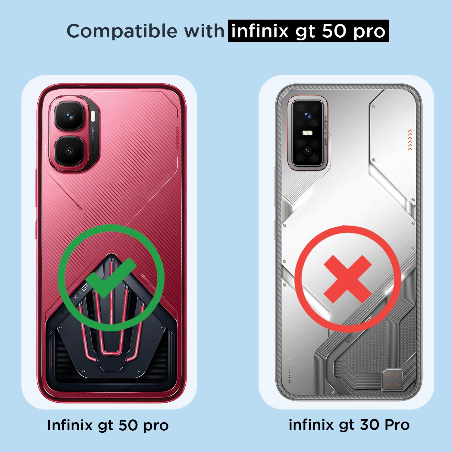 Pikkme transparent mag-safe MagSafe back cover for Infinix GT 50 Pro 5G – photo 4