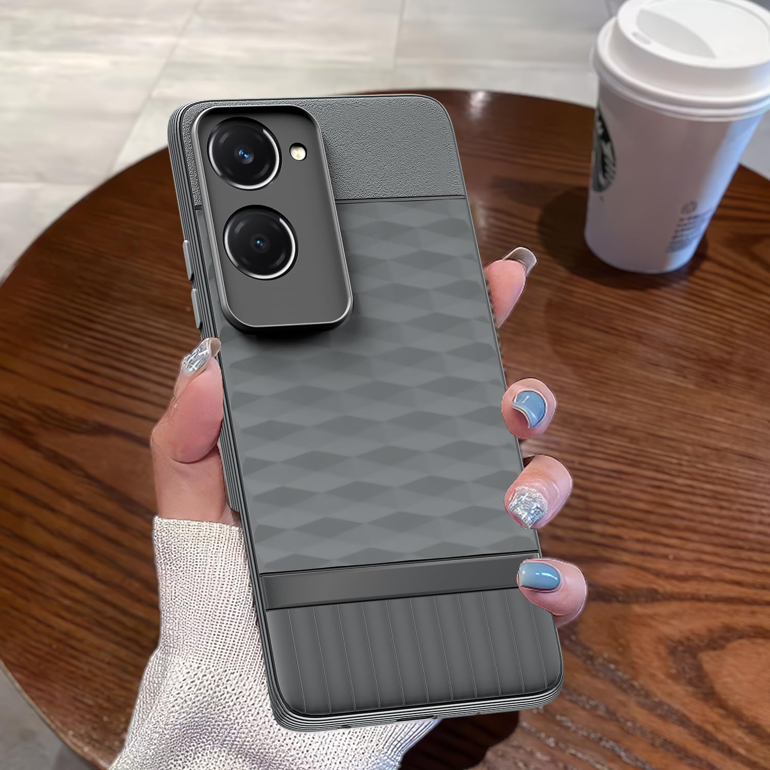 Pikkme iQOO Z9 Lite 5G / Vivo T3 Lite 5G / Vivo Y18 / Y18e / Y03 Gencase Back Cover (Grey)