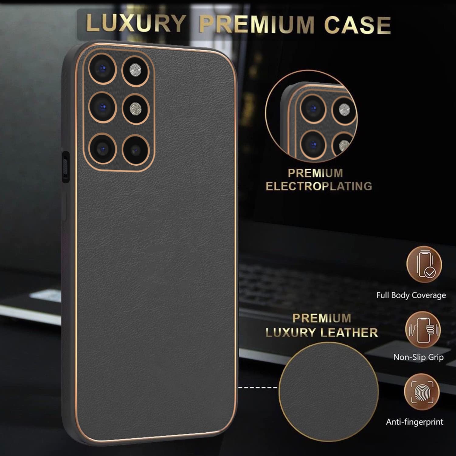 OnePlus 8T/9R Chrome back cover in black by Pikkme – photo 4