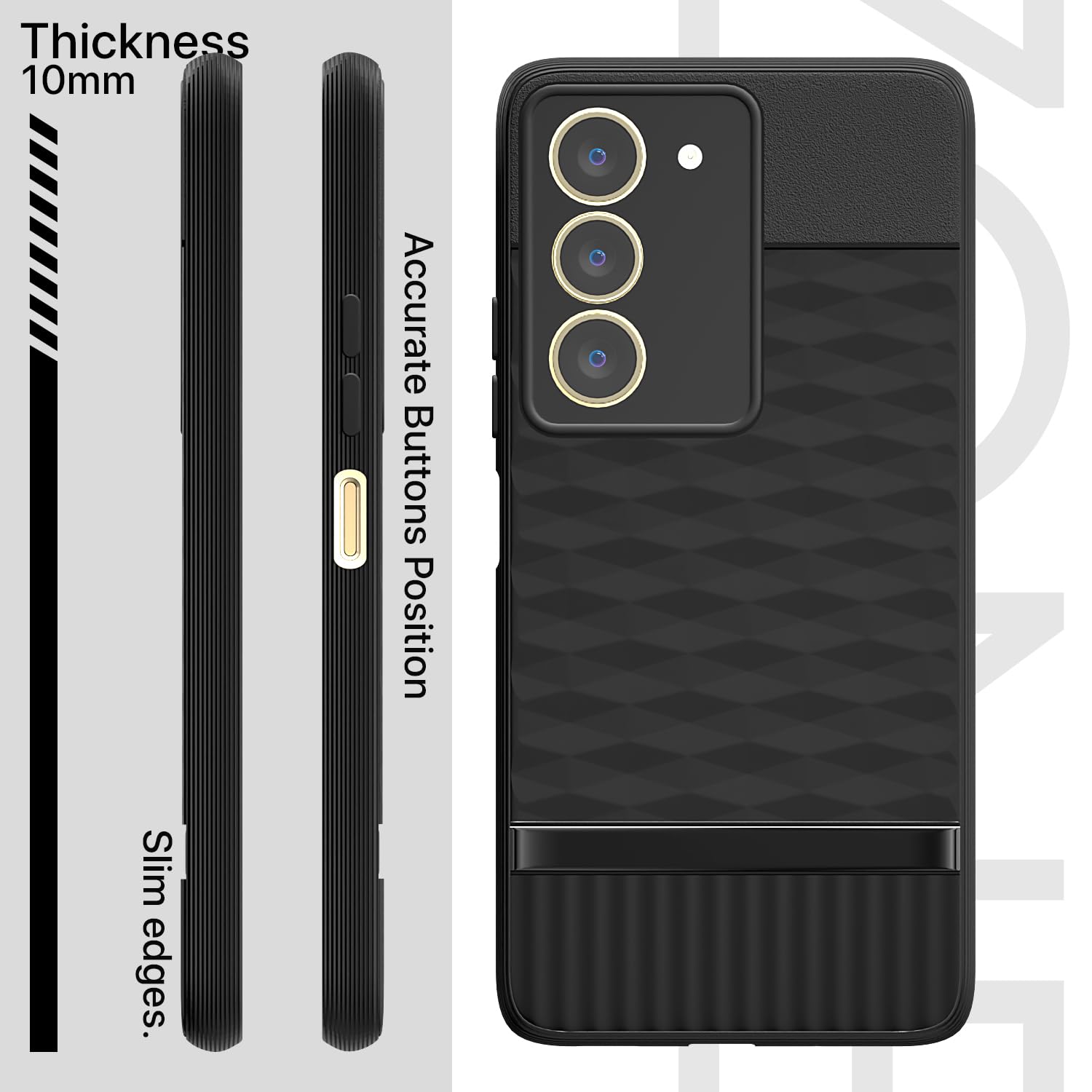 Pikkme Realme 14x 5G / Realme Narzo 80x Gencase Back Cover (Black)
